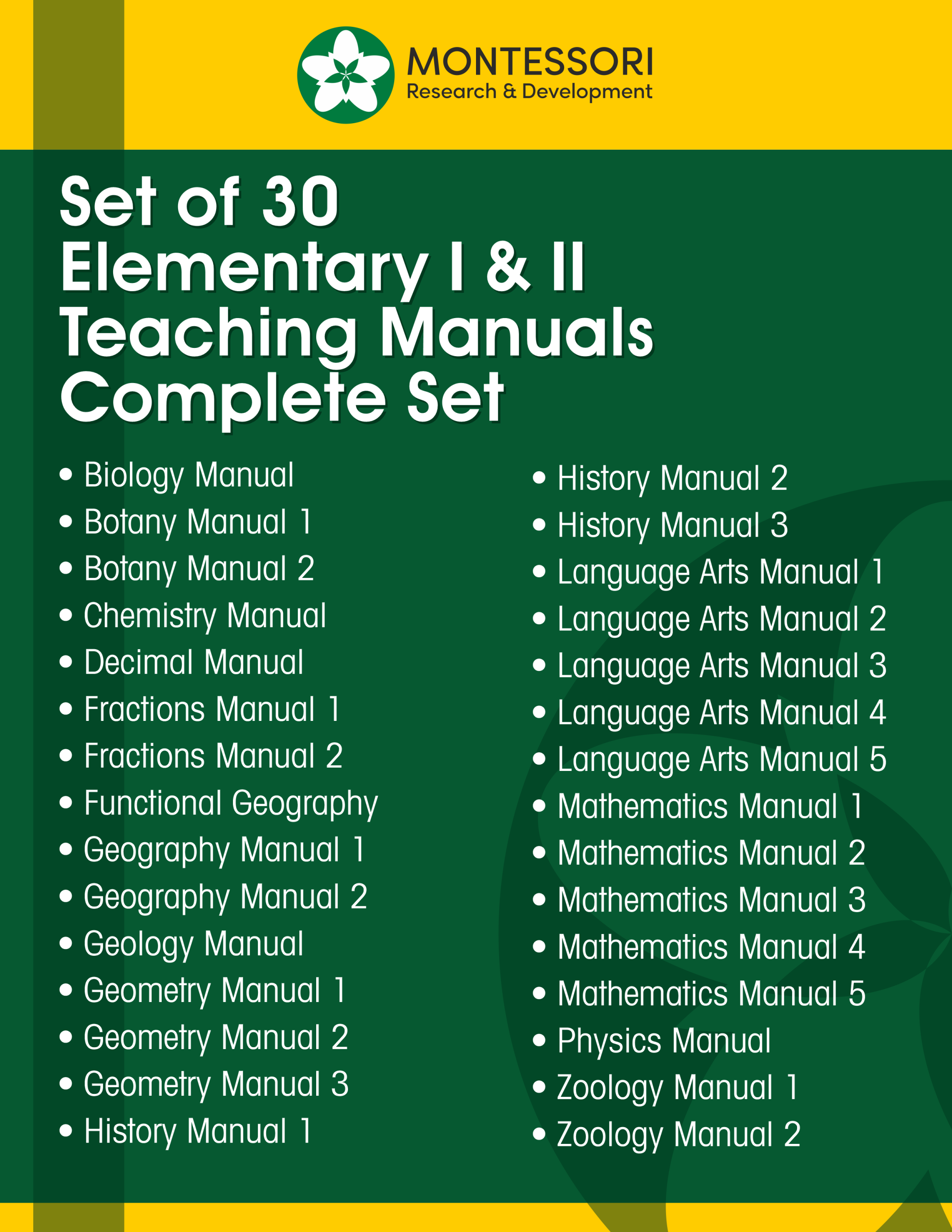 Elementary I & II Teaching Manuals - Complete Set - 1