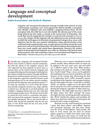 Language and Concept Development